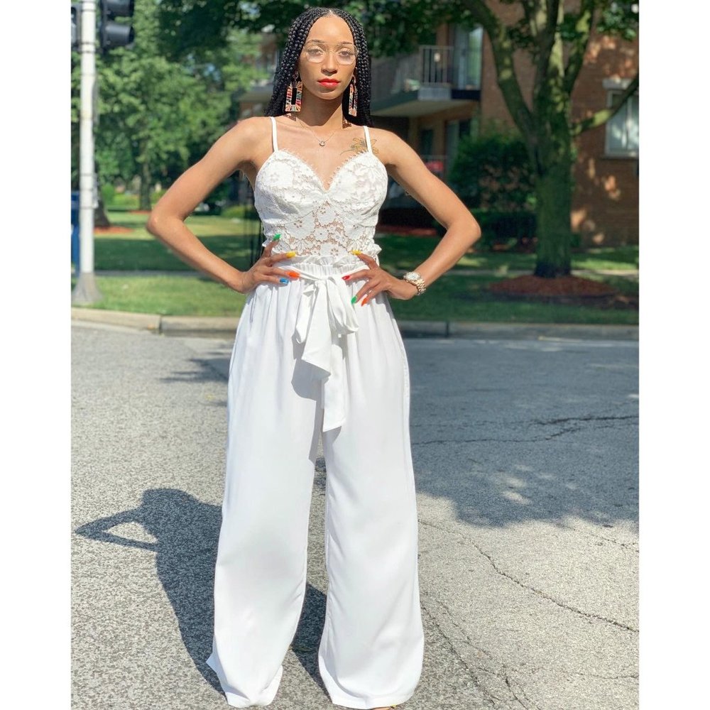 Crochet and Lace Jumpsuit